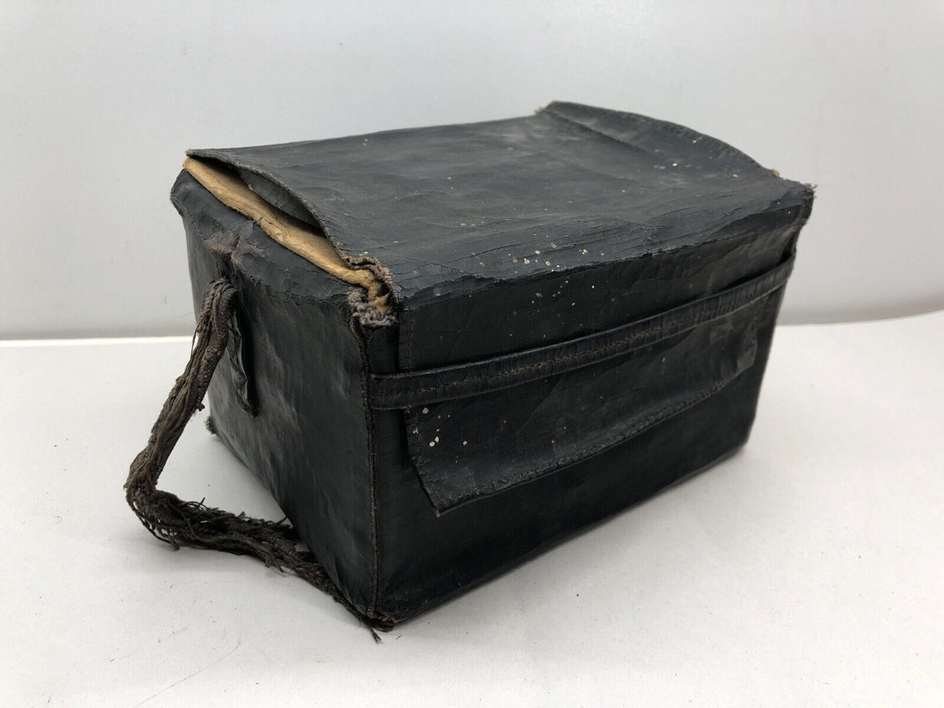 Original WW2 British Civillian Mask Box with Leather Cover