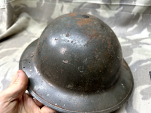 Load image into Gallery viewer, Original WW2 Mk2 British Home Front Civil Defence Helmet &amp; Liner Set
