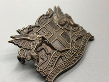 Load image into Gallery viewer, Original WW1 British Army City of London Volunteer Corps Cap Badge
