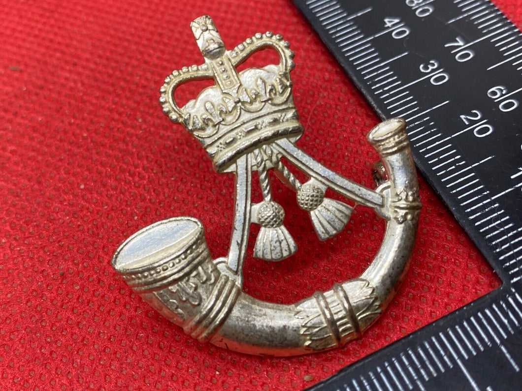 British Army Queen's Crown Light Infantry Cap Badge