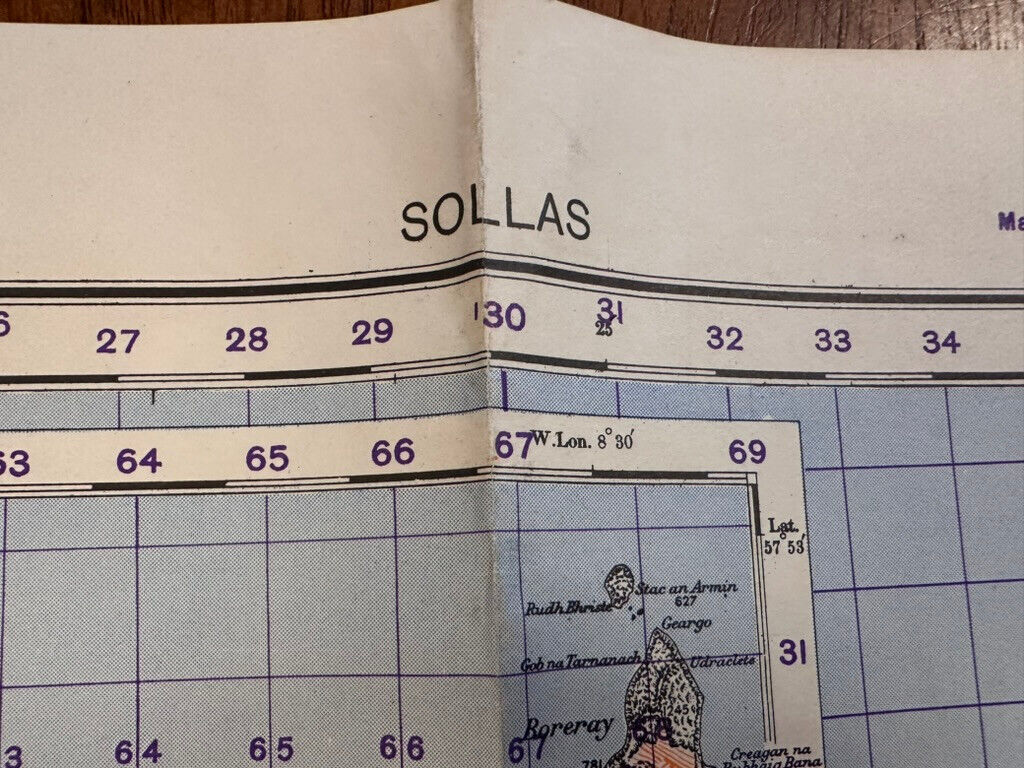 Original WW2 British Army GSGS Map of Scotland - Sollas - The Militaria Shop