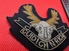 Load image into Gallery viewer, British Army Bullion Embroidered Blazer Badge - Seaforth Highlanders Regiment
