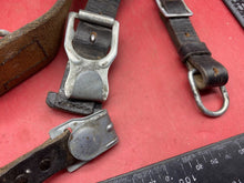 Load image into Gallery viewer, Original Post WW2 German Army Y-Straps in Leather with Metal Fittings
