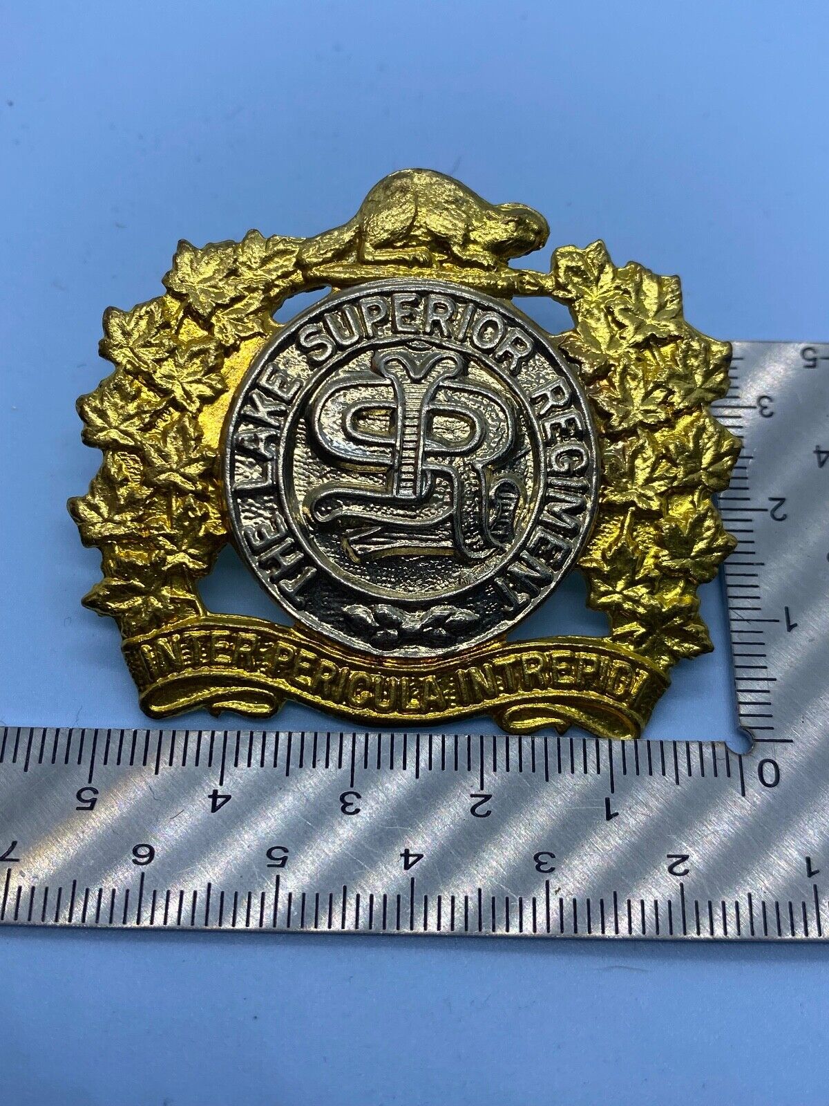 Original Canadian Army The Lake Superior Regiment Cap Badge - The Militaria Shop