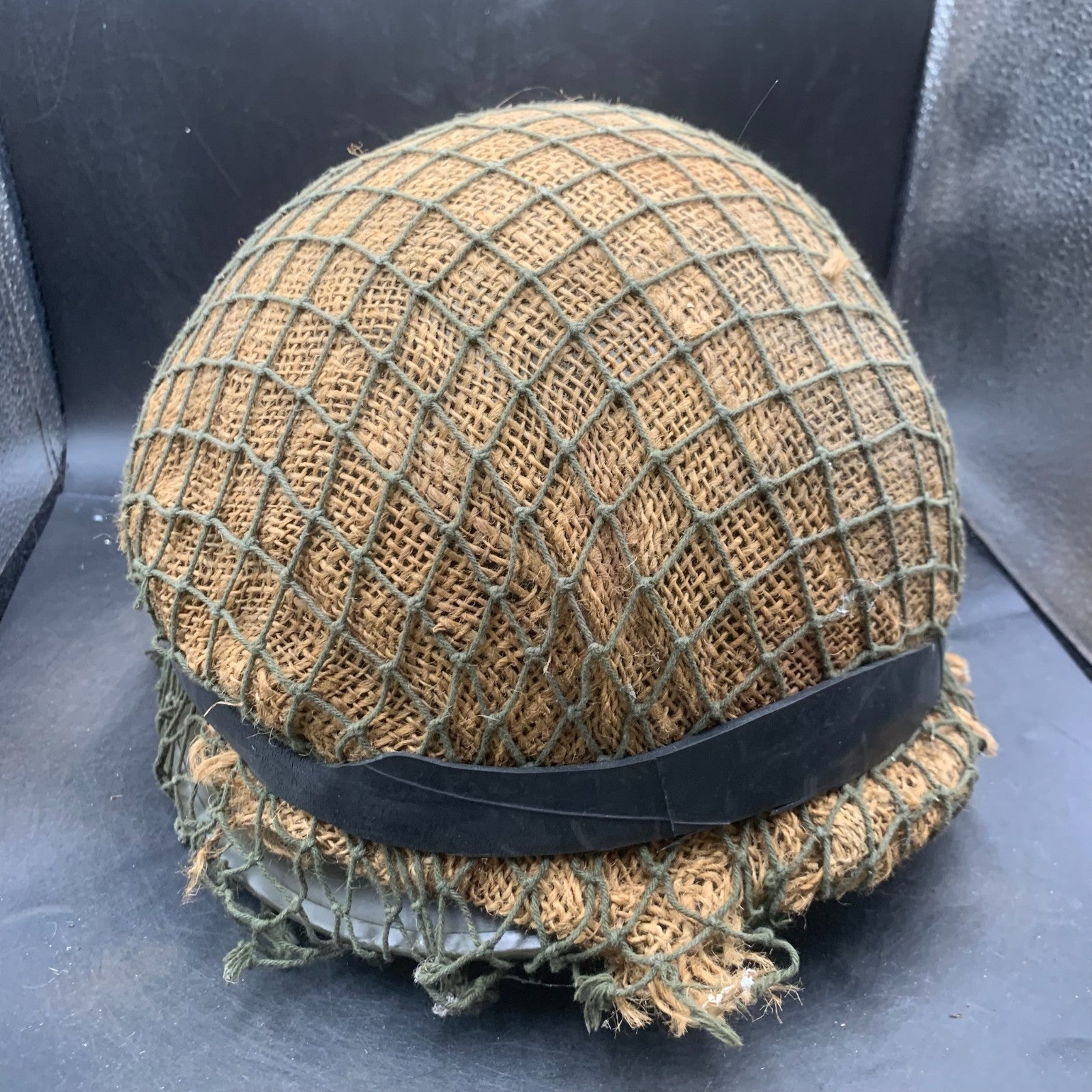 Genuine Dutch Army M53 Euroclone of US M1 Camouflaged Helmet & Liner Set - The Militaria Shop