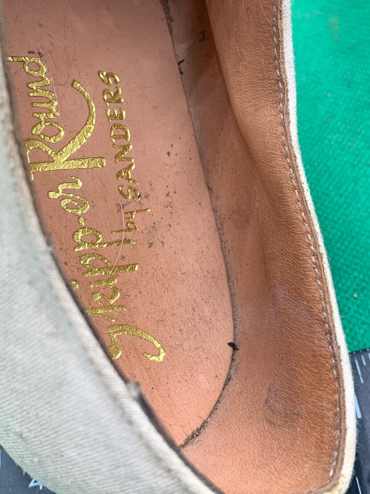 Original WW2 British Army Women's White Summer Shoes - ATS WAAF - Size 220s - The Militaria Shop