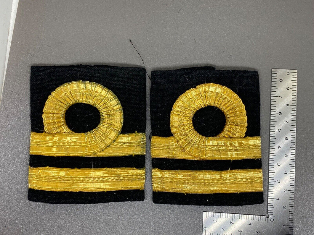 Original British Royal Navy Lieutenant's Shoulder Rank Epaulettes - Lightly Used