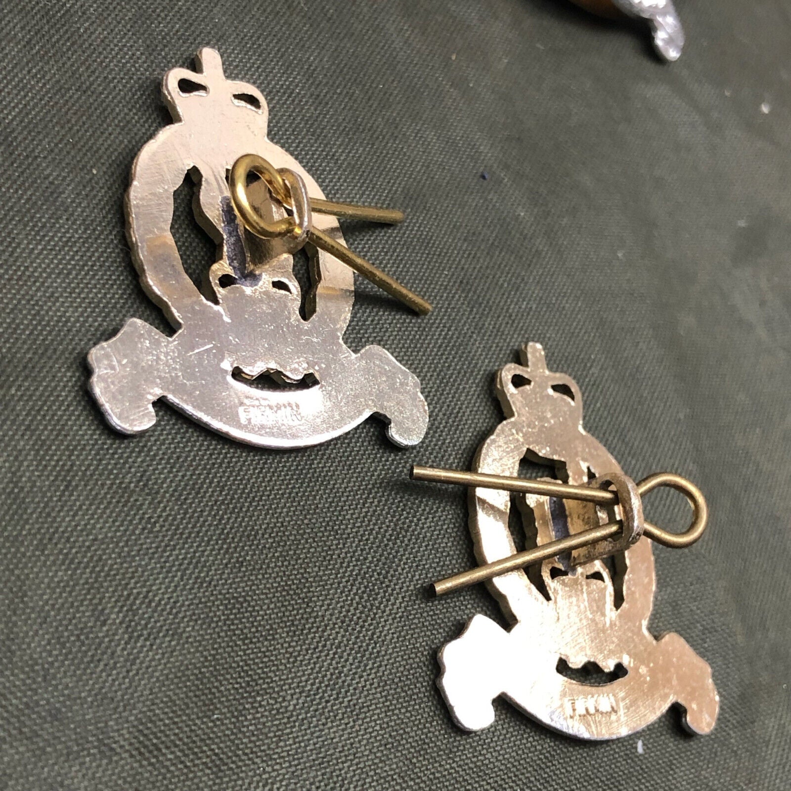 Genuine British Army Adjutant Generals Corps Collar Badges Pair - The Militaria Shop