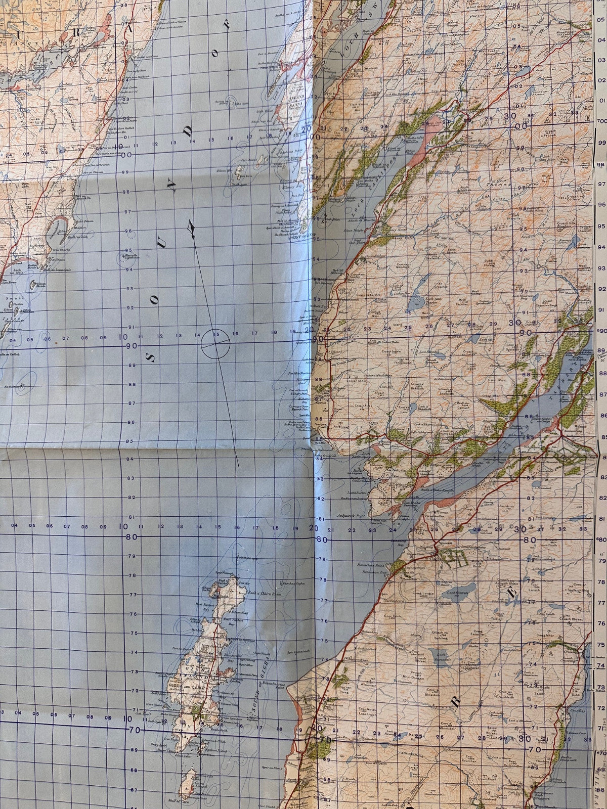 Original WW2 British Army GSGS Map of Scotland - Sound of Jura - The Militaria Shop