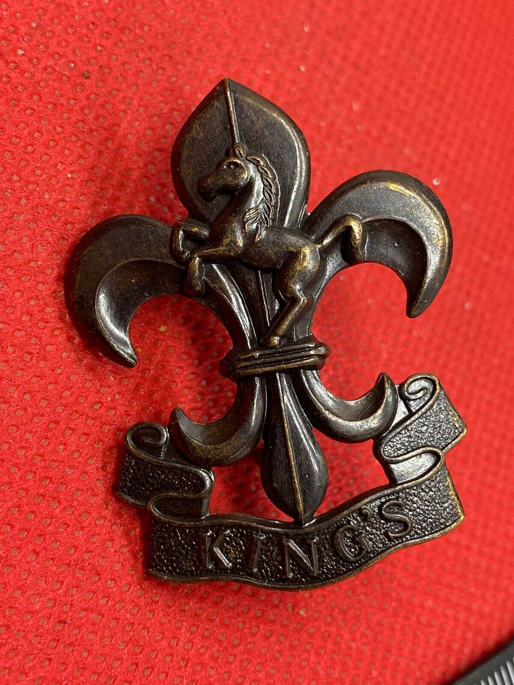 British Army King's Own Liverpool Regiment Cap Badge