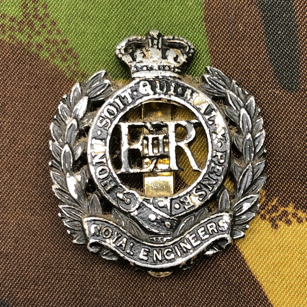 Genuine British Army Staybrite Cap Badge - Royal Engineers - The Militaria Shop