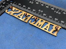 Load image into Gallery viewer, Original Pair of WW2 Brass British Army Shoulder Titles RASC Army Service Corps
