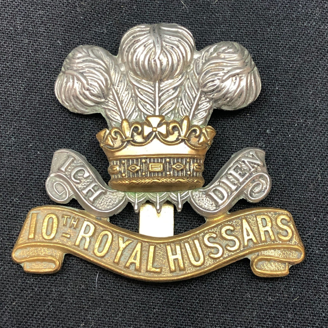 Original WW2 British Army Cap Badge - 10th Royal Hussars - The Militaria Shop