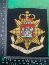 Load image into Gallery viewer, British Army Bullion Embroidered Blazer Badge - East Surrey Regiment
