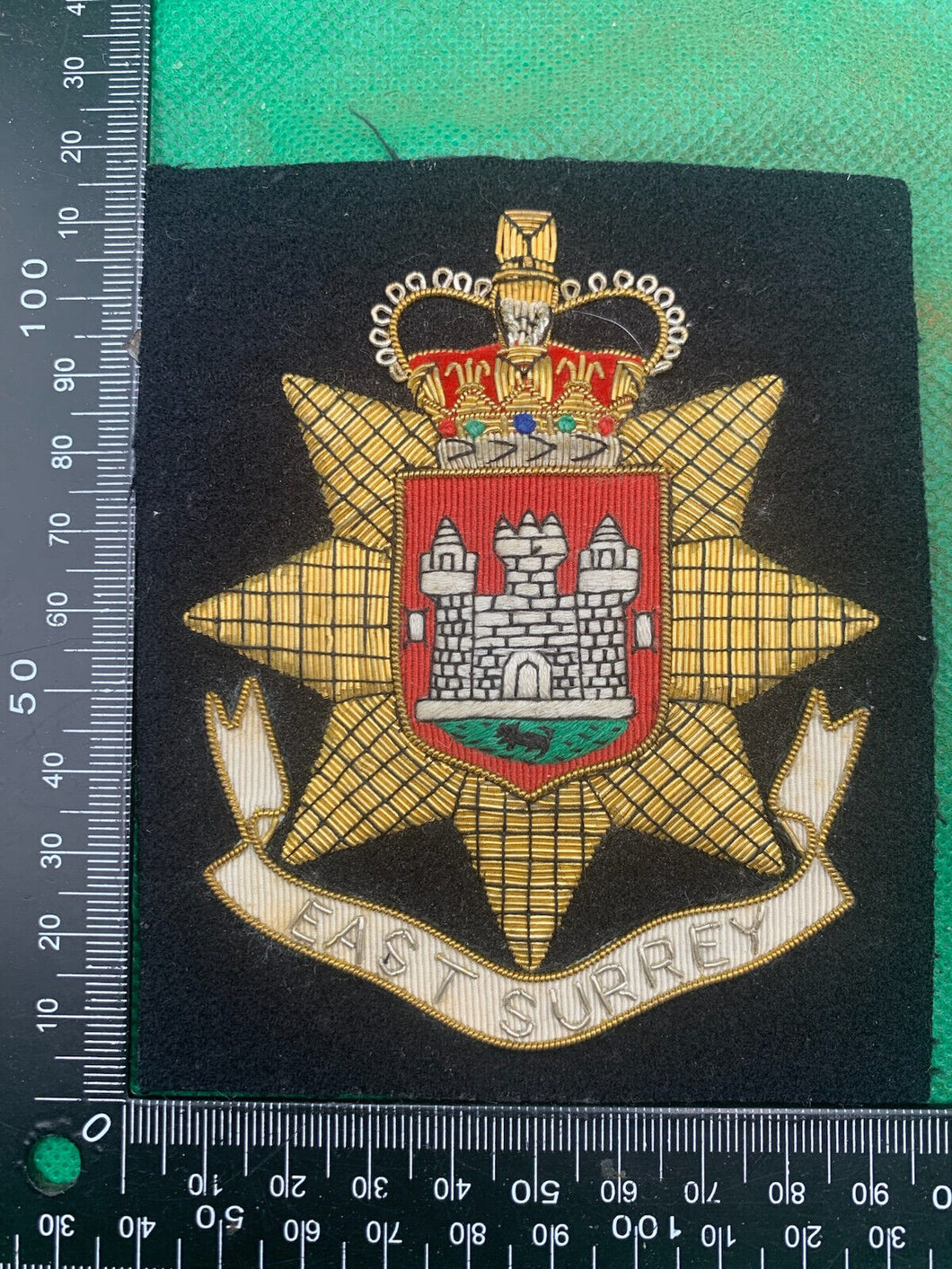 British Army Bullion Embroidered Blazer Badge - East Surrey Regiment