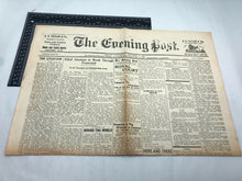 Lade das Bild in den Galerie-Viewer, Originales britisches Zeitungstrikot aus dem 2. Weltkrieg zur Besetzung der Kanalinseln – Oktober 1944 
