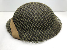 Load image into Gallery viewer, Original WW2 British Army Mk2 Combat Helmet Complete - Camo Net &amp; First Aid Pack
