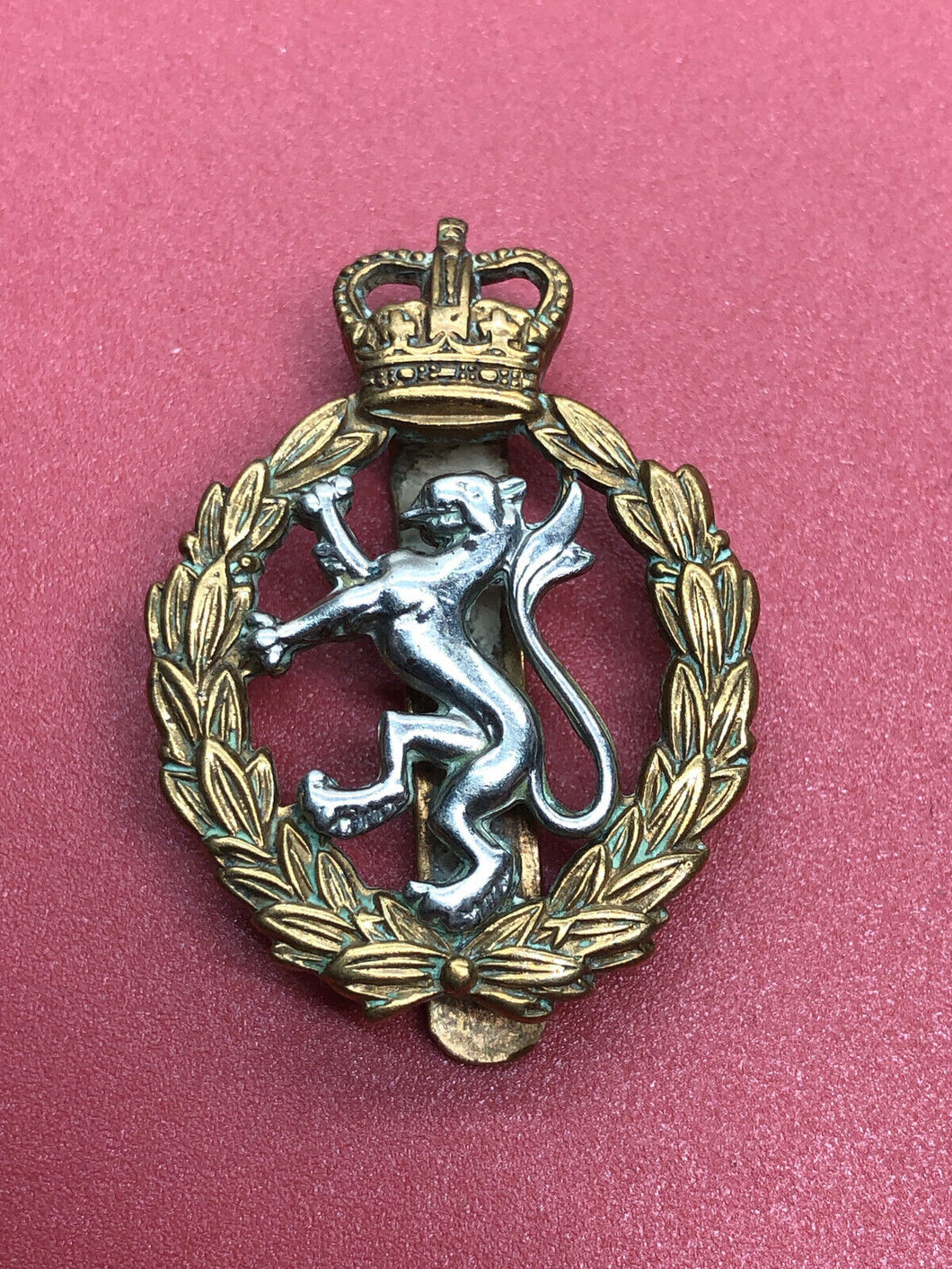 Genuine British Army Women's Royal Army Corps Cap Badge - Queen's Crown