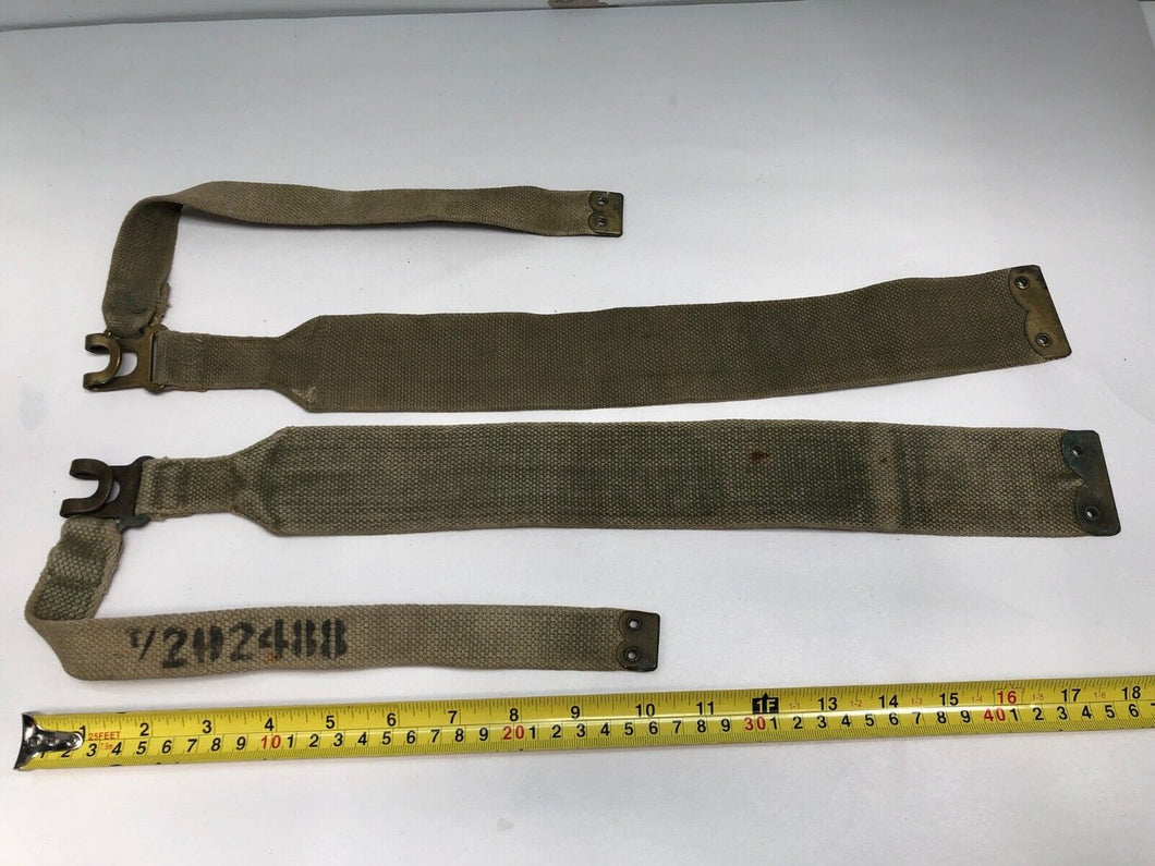 Original WW2 British Army 37 Pattern Canvass L Straps Set