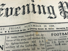 Load image into Gallery viewer, Original WW2 British Newspaper Channel Islands Occupation Jersey - November 1944
