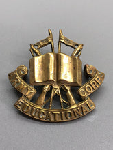 Load image into Gallery viewer, Genuine WW2 British Army Education Corps Cap Badge
