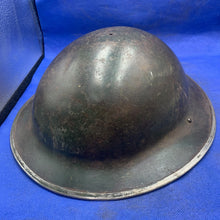 Load image into Gallery viewer, Original British Army WW2 Mk2 Combat Helmet with Div Signs Front &amp; Side
