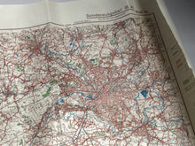 Load image into Gallery viewer, Original WW2 German Army Map of the UK - Manchester / Liverpool / Chester
