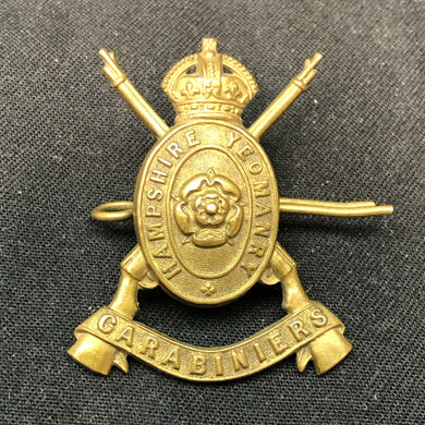 Original WW2 British Army Cap Badge - Hampshire Yeomanry Carabiniers - The Militaria Shop