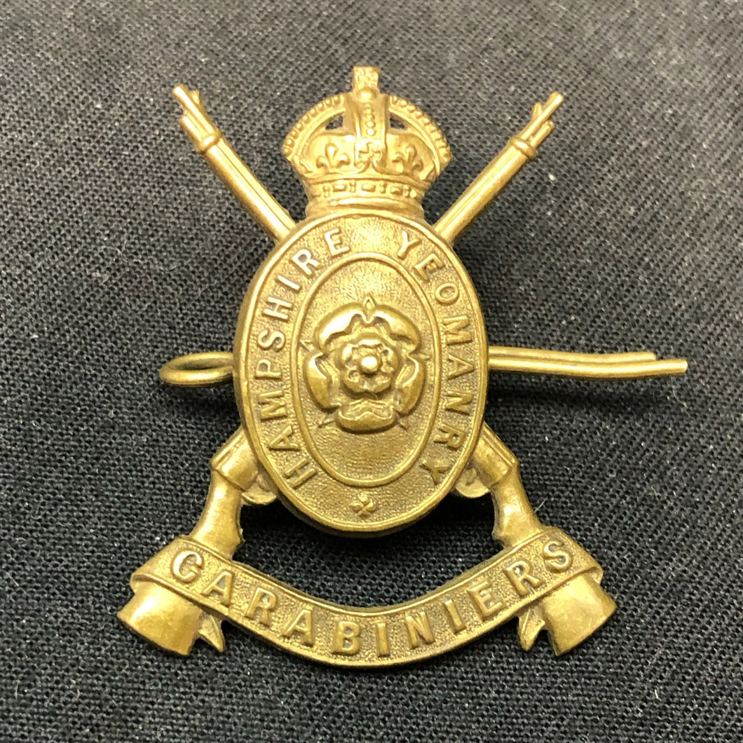 Original WW2 British Army Cap Badge - Hampshire Yeomanry Carabiniers - The Militaria Shop