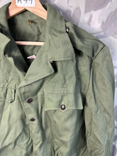 Load image into Gallery viewer, Original Bulgarian Army Soviet Era Olive Green Combat Shirt - Star Buttons - 44&quot;
