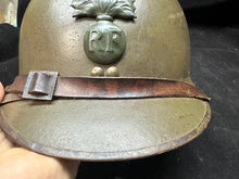 Load image into Gallery viewer, Original WW2 French Army M1926 Adrian Helmet Complete with Liner &amp; Chinstrap
