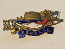 Load image into Gallery viewer, Original WW1 British Army Commemorative Sweetheart Brooch - PERONNE
