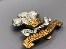 Load image into Gallery viewer, Original WW1 British Army Caernarvon &amp; Denbigh Yeomanry Cap Badge
