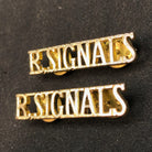 Original British Collar Badge Pair - Royal Signals - The Militaria Shop