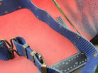 Interesting Large Size Blue Canvas Military Belt in Good Condition - Approx 44" - The Militaria Shop
