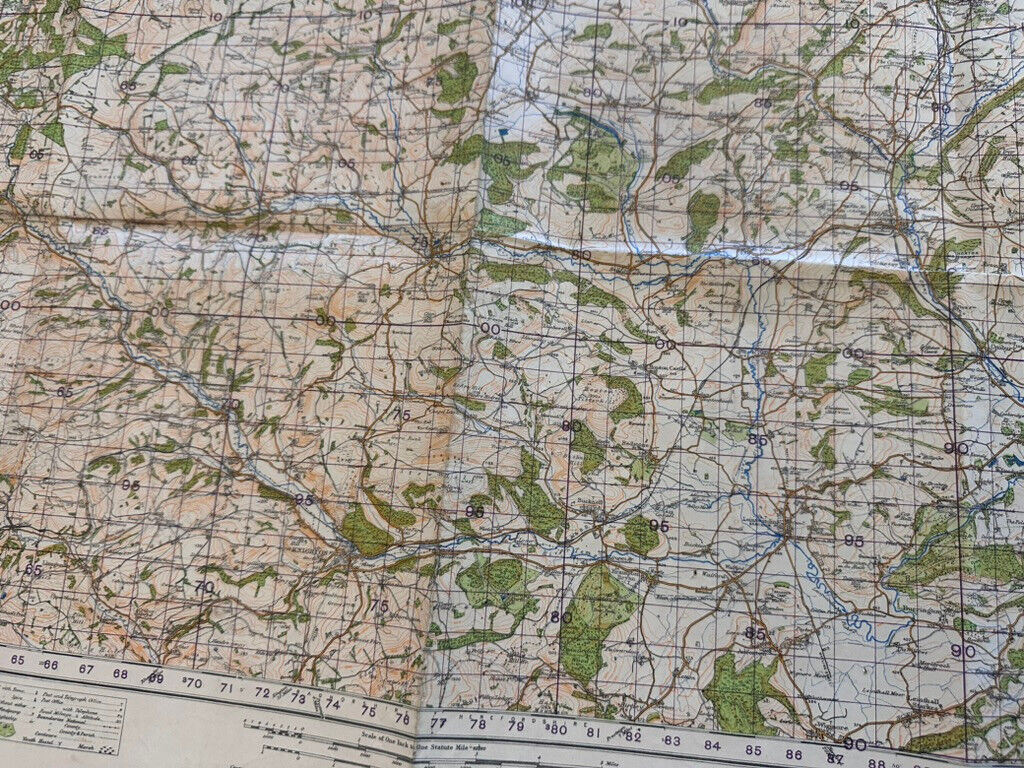 Original WW2 British Army GSGS OS Map of Great Britain - Bishop's Castle - The Militaria Shop