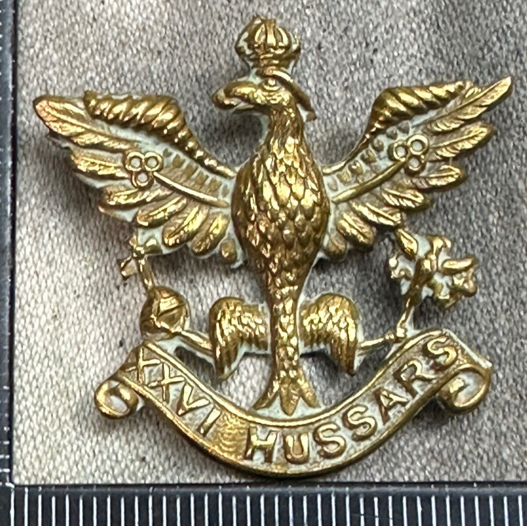 Original WW2 British Army Cap Badge - 26th Hussars