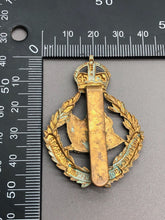 Load image into Gallery viewer, Original British Army WW2 Queen&#39;s Own Worcestershire Hussars Cap Badge
