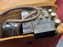 Load image into Gallery viewer, Original WW2 US Army Signal Corps 1944 Field Telephone in Leather Case
