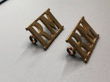 Load image into Gallery viewer, Original British Army WW2 Pair of Royal Marines (RM) Shoulder Titles
