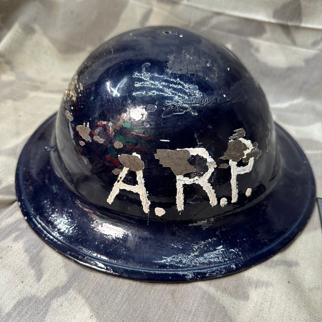 Original WW2 British Army / Home Front Mk2 Brodie Helmet - ARP Painted