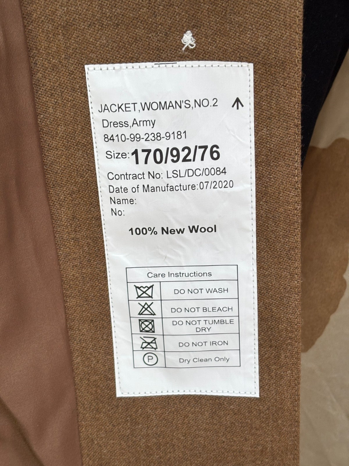 Grade 1 British Army FAD No2 Dress Uniform Jacket - Size 170/92/76 - The Militaria Shop