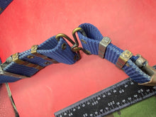 Lade das Bild in den Galerie-Viewer, Interesting Large Size Blue Canvas Military Belt in Good Condition - Approx 44&quot;
