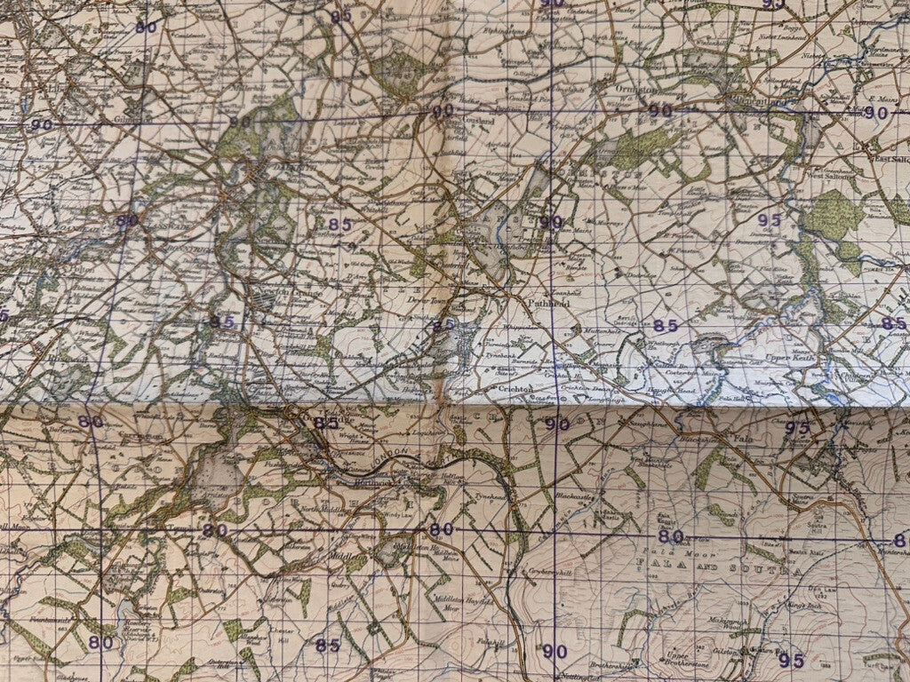 Original WW2 British Army GSGS Map of Scotland - Edinburgh - The Militaria Shop