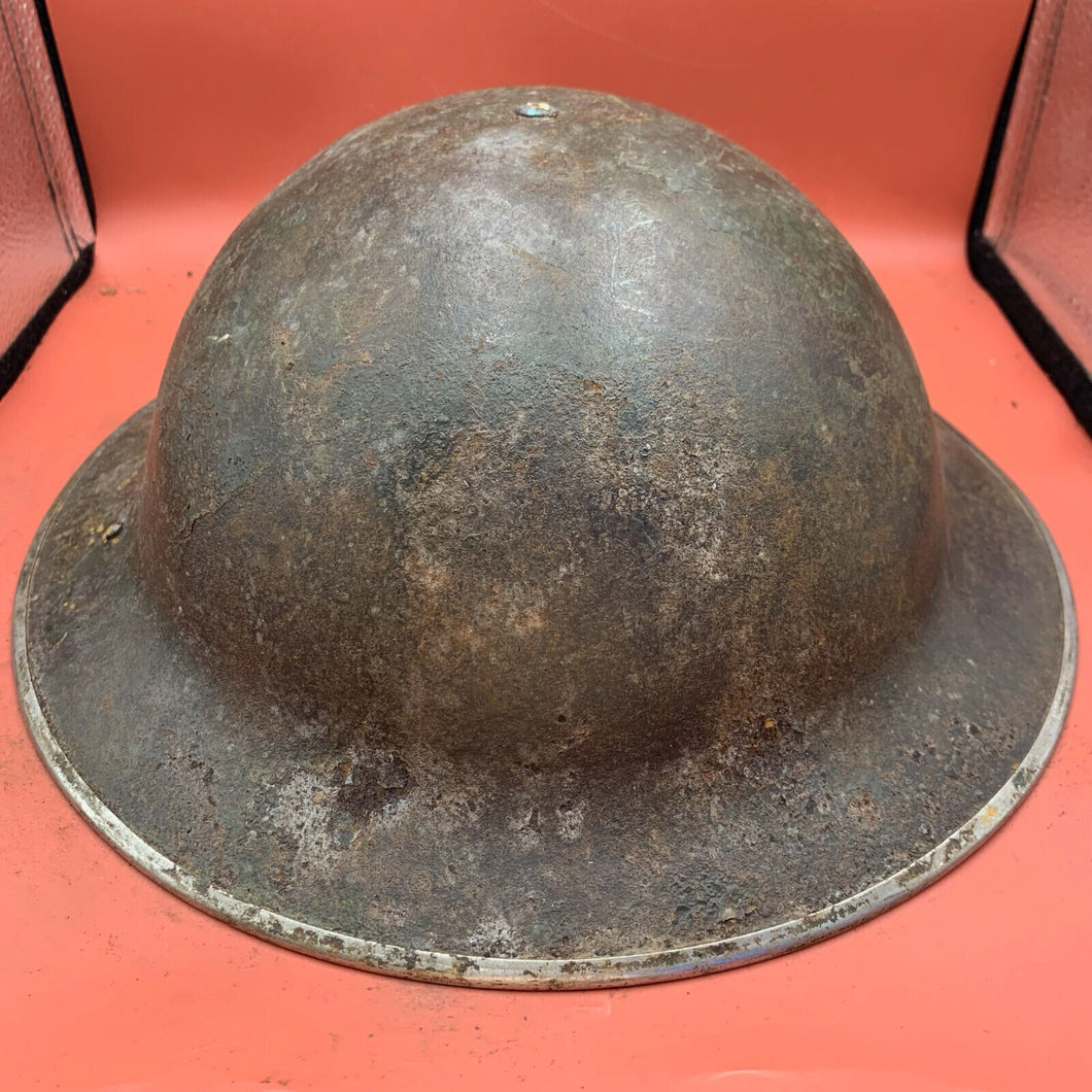 WW2 British Army Mk2 Brodie Combat Helmet - Uncleaned Untouched Original