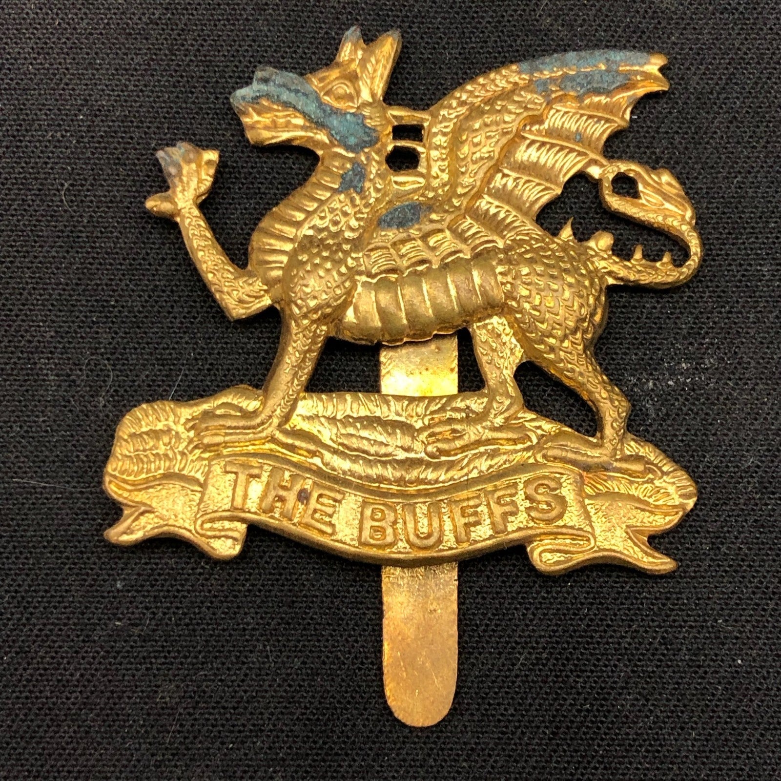 Original British Army Cap Badge - Buffs (Royal East Kent Regiment) - The Militaria Shop