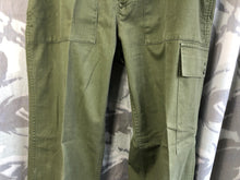 Load image into Gallery viewer, Genuine British Army OD Green Fatigue Combat Trousers - Size 32&quot; Waist
