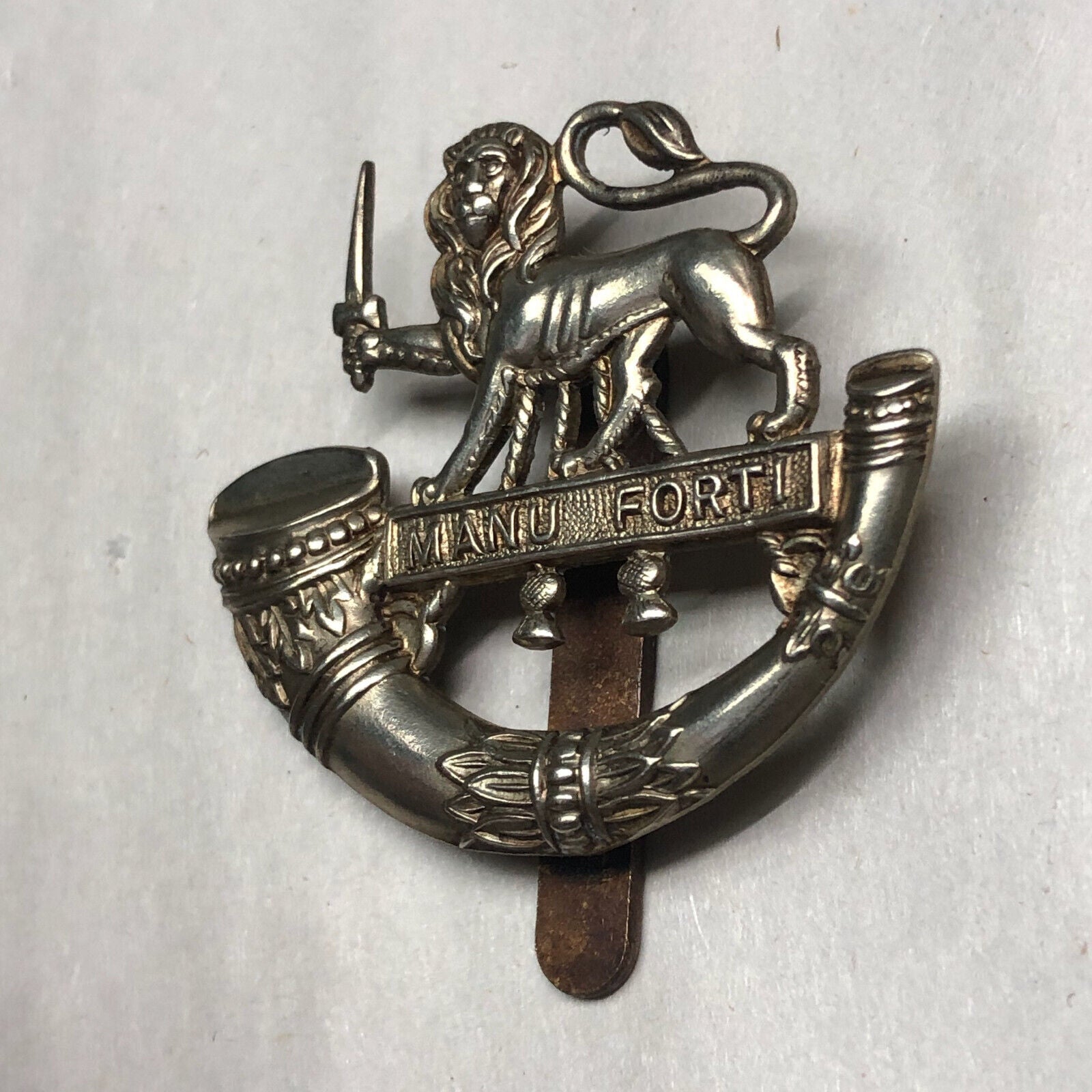 Original WW1 British Army Herefordshire Light Infantry Cap Badge - The Militaria Shop