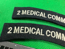 Load image into Gallery viewer, 2nd Medical Commando British Army Shoulder Titles - WW2 Onwards Pattern
