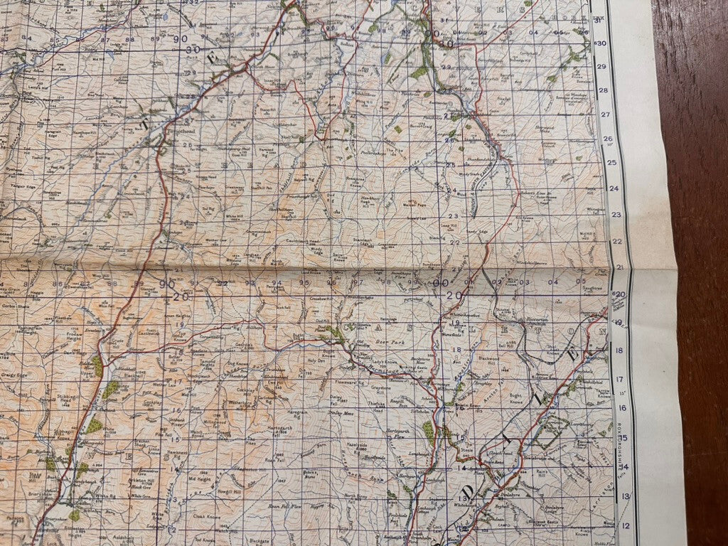 Original WW2 British Army GSGS OS Map of Scotland - Hawick & Eskdale - The Militaria Shop
